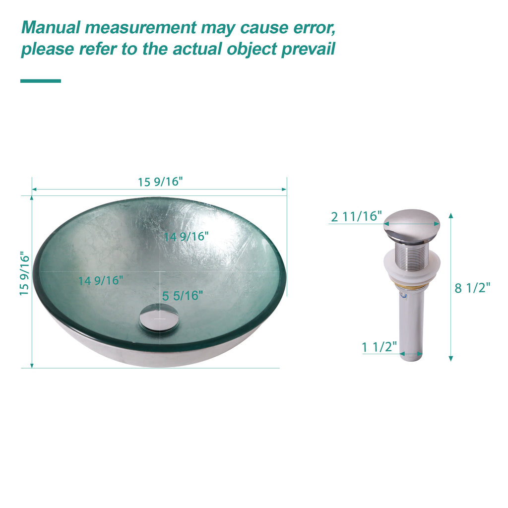 Bathroom Artistic Tempered Glass Vessel Sink