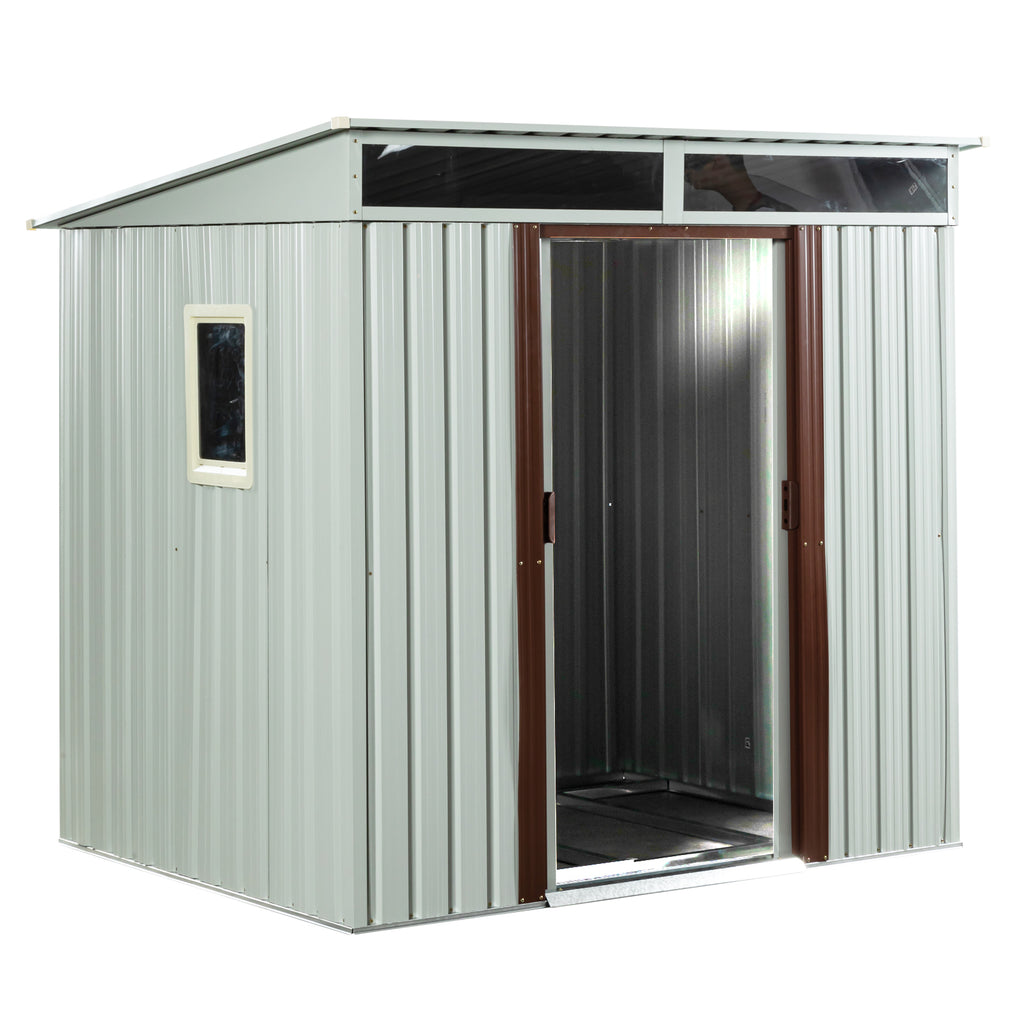 6ft x 5ft Outdoor Metal Storage Shed With Window