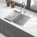 25 Inch Undermount Kitchen Sink - 16 Gauge Stainless Steel