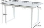 Square Extendable Dining Table with Metal Legs