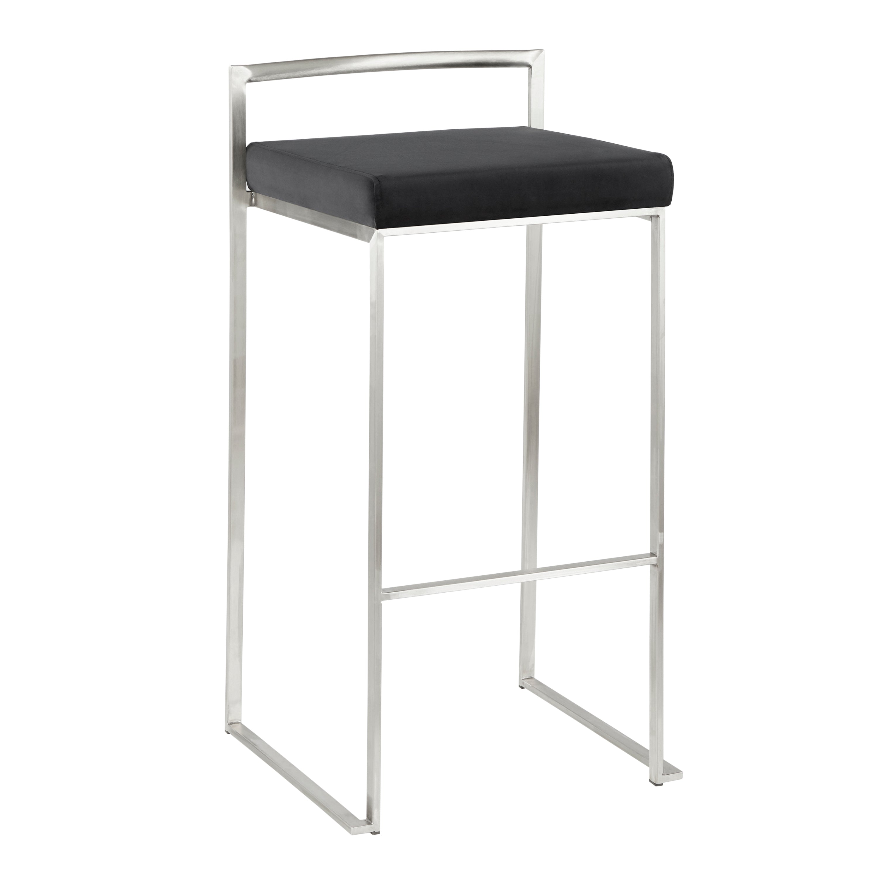 30" Contemporary Stackable Barstool Set of Three
