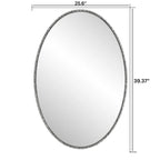 Iron Art Oval Retro Mirror - Antique Effect