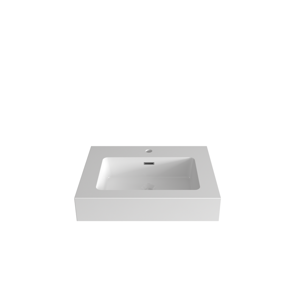 Integrated Solid Surface Basin - Glossy White