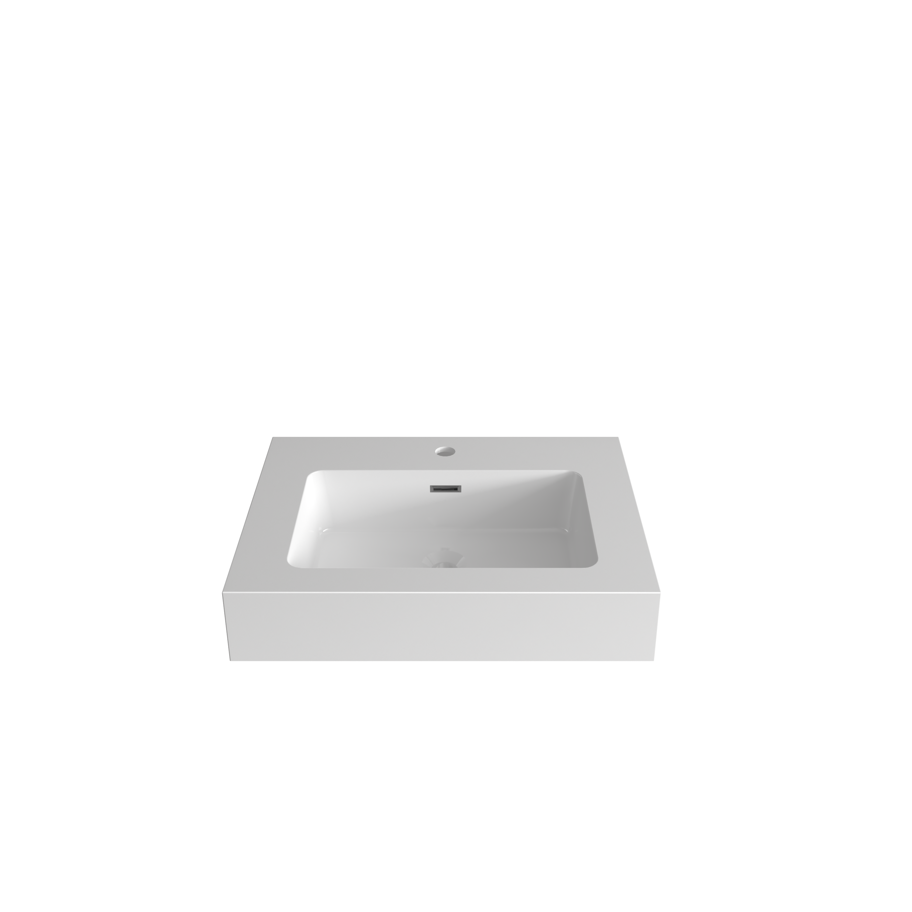 Integrated Solid Surface Basin - Glossy White