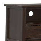 Warm Shaker 72 Inch Wide Solid Wood Low TV Stand in Tobacco
