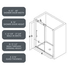 6076 Matte Shower Door