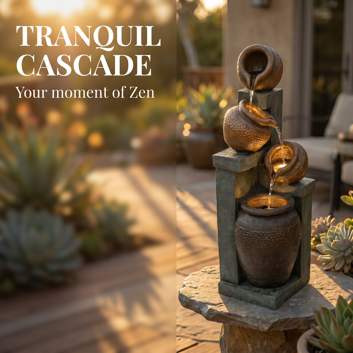 4-Tier Cascading Water Fountain