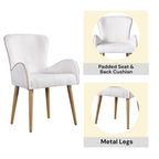Qwin Beige Boucle Side Chair