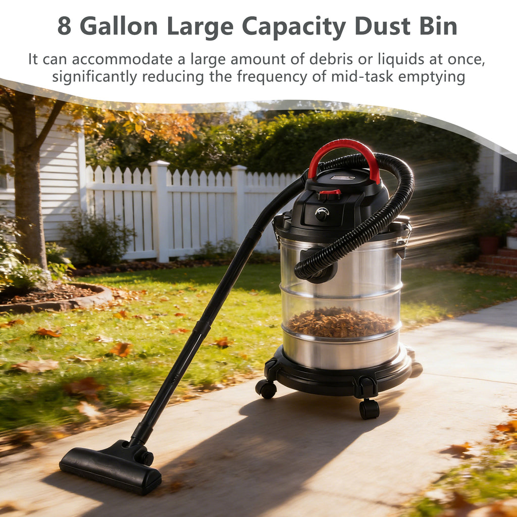 Wet Dry Vac - 8 Gallon, 6 Peak HP 3-in-1 Shop Vacuum