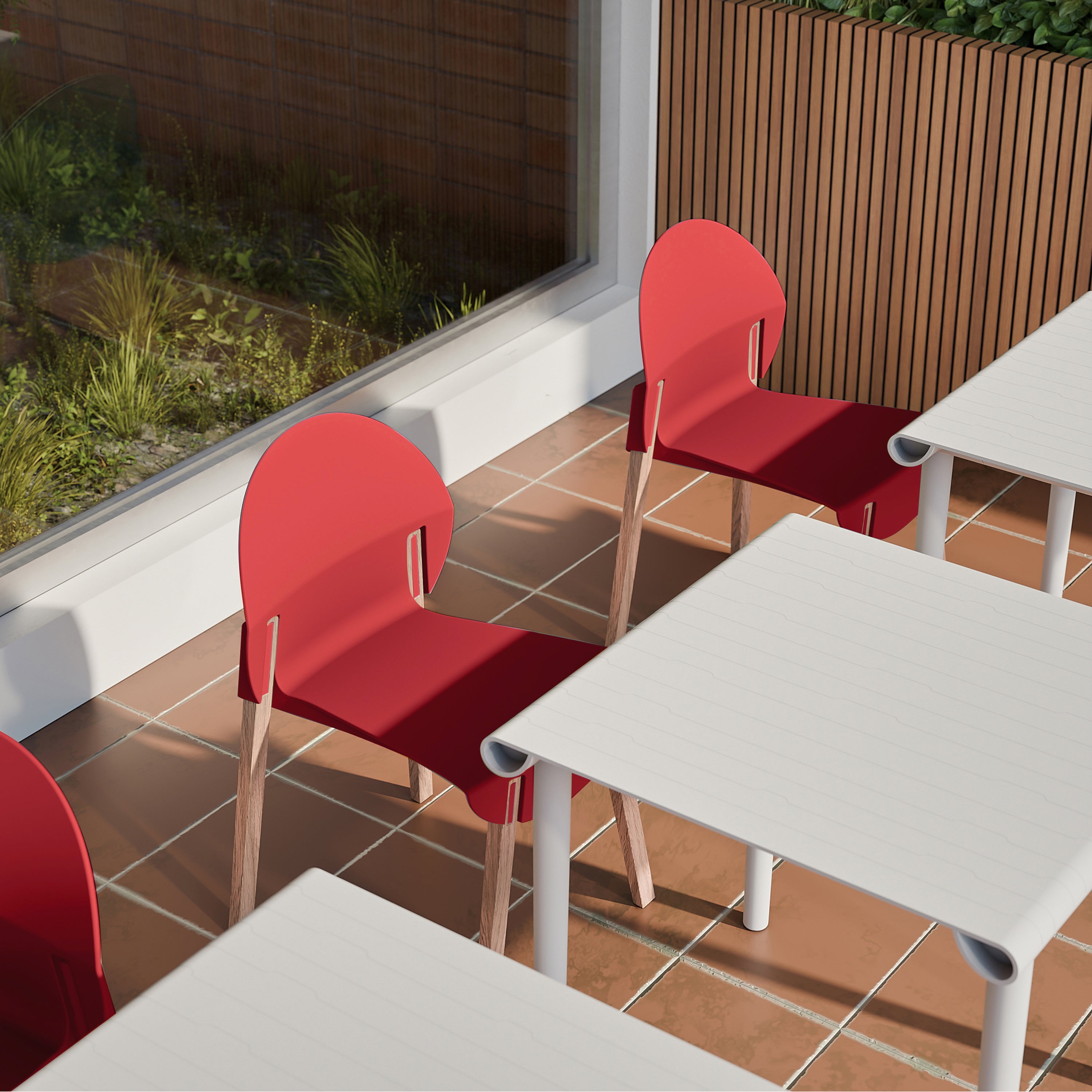 Summer 4-Pack Crimson Chairs