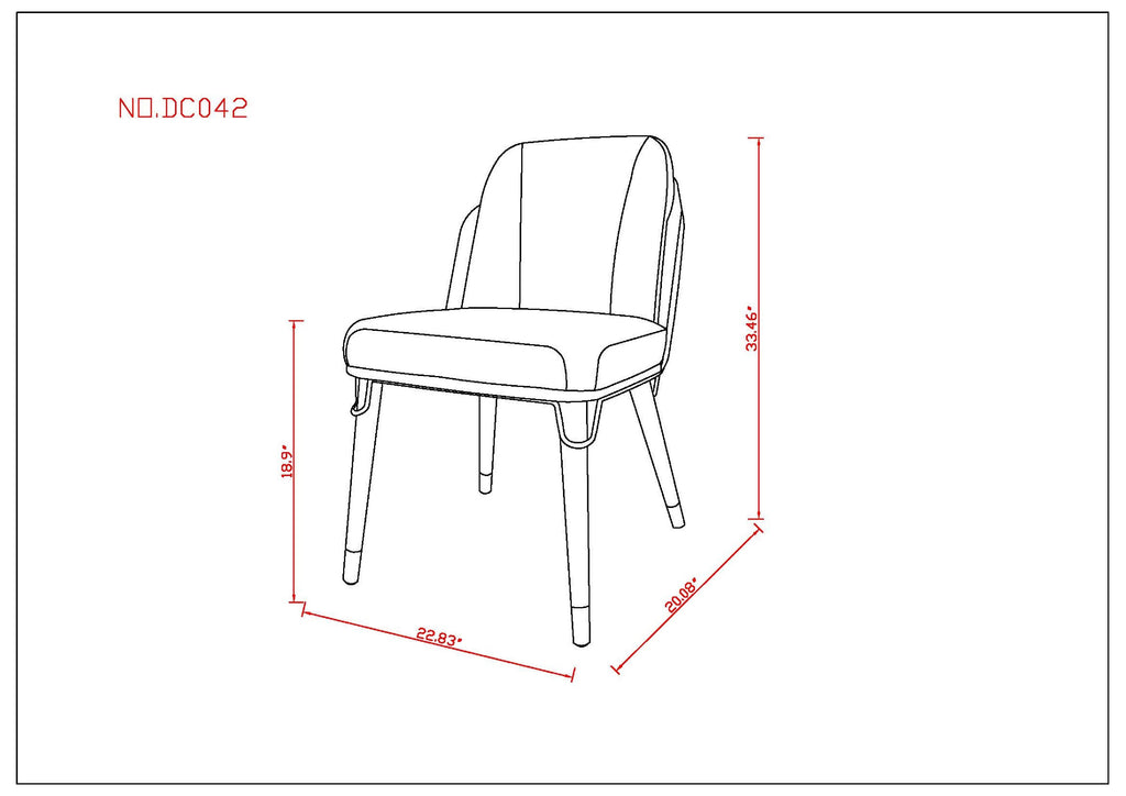 Estelle Wood Vegan Leather Dining Chair