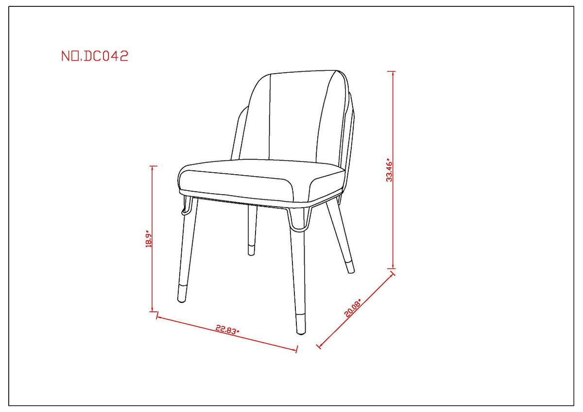 Estelle Wood Vegan Leather Dining Chair