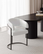 Augusta Metal Vegan Leather Dining Chair