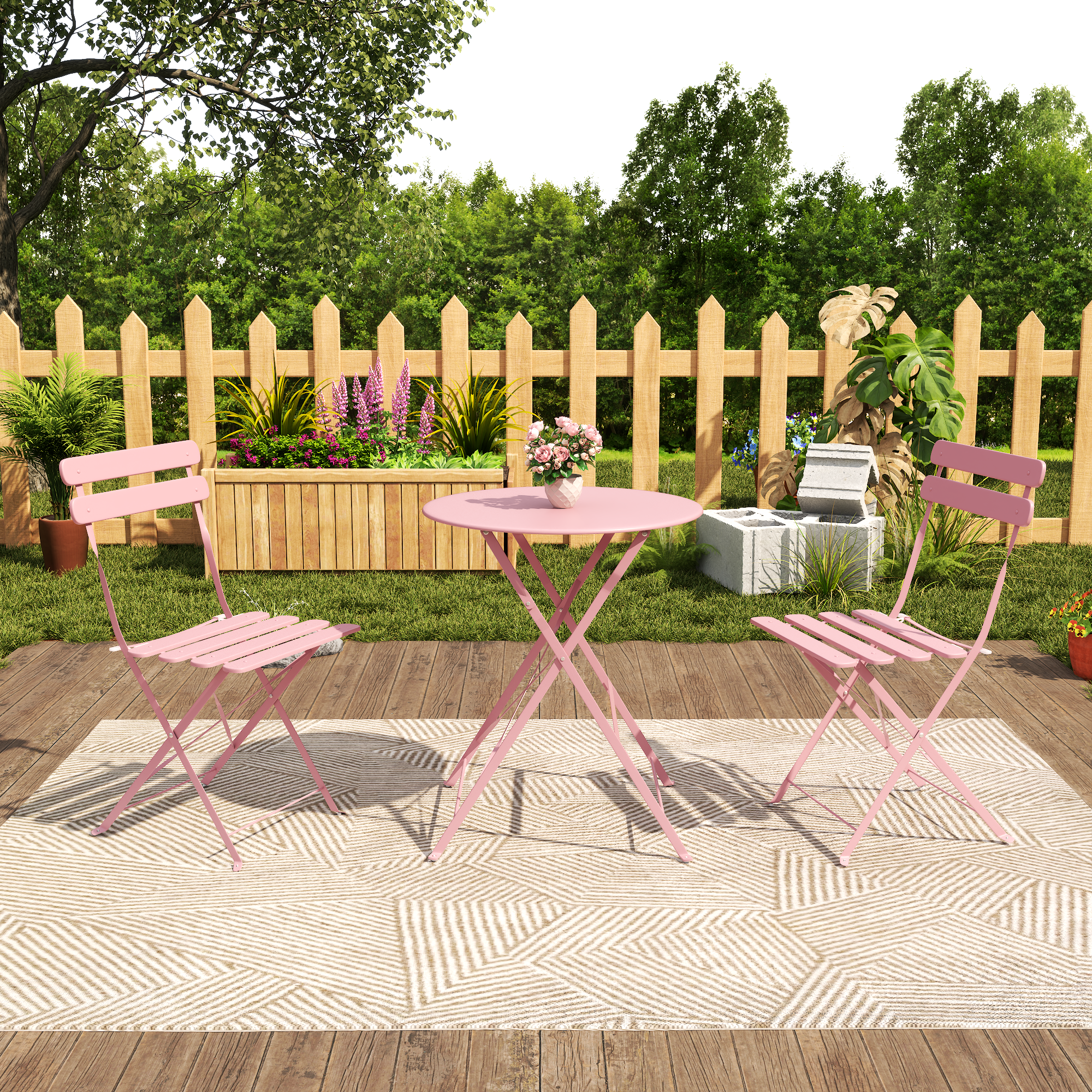 3 Piece Bistro Table and Chairs Set