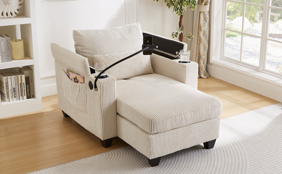 Convertible Chaise Lounge Sofa Bed