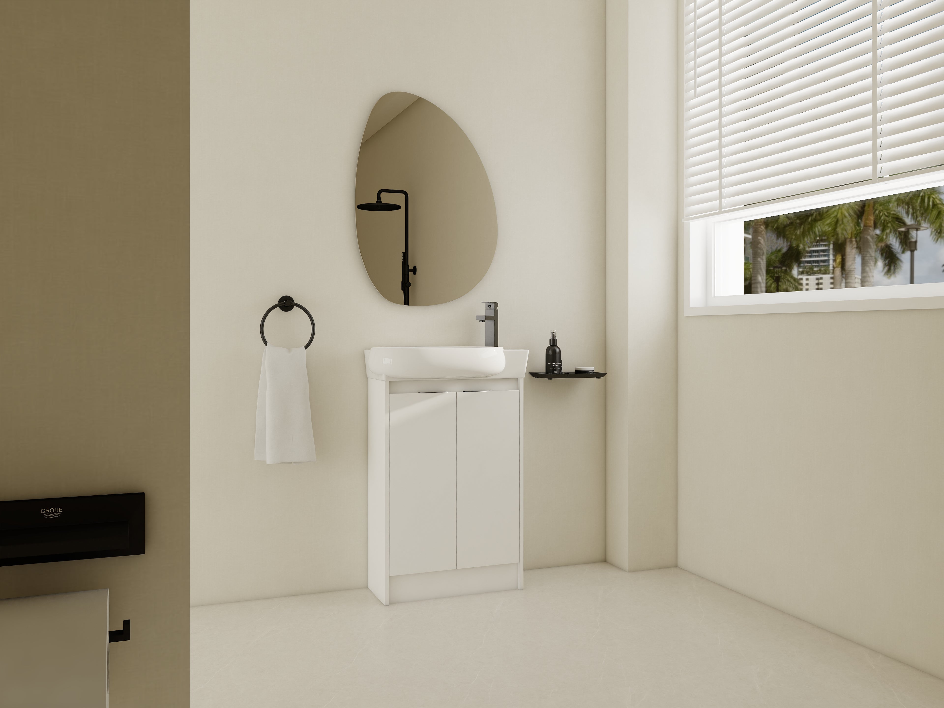 23" Freestanding Bathroom Vanity with Sink