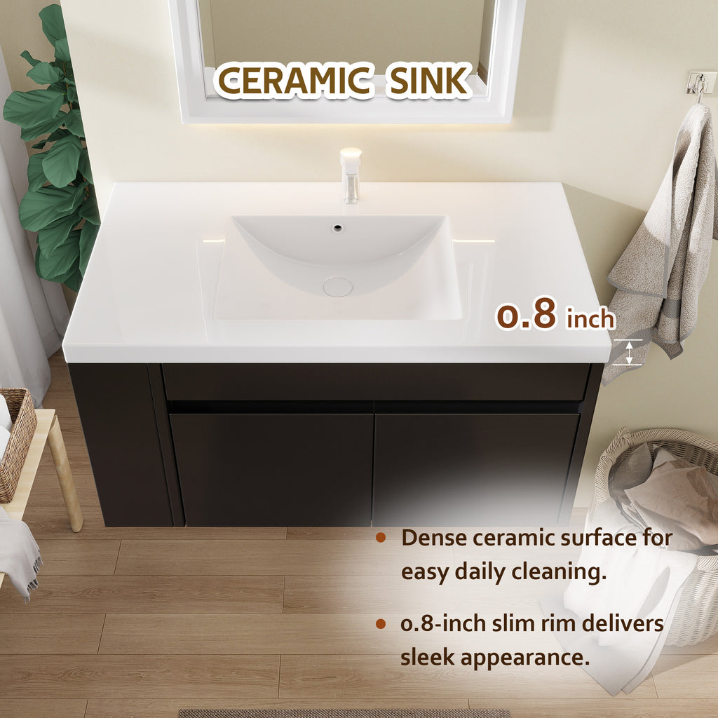 36" Floating Bathroom Vanity with Sink