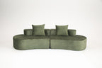 110.24" Fully Compressed Sofa in Corduroy