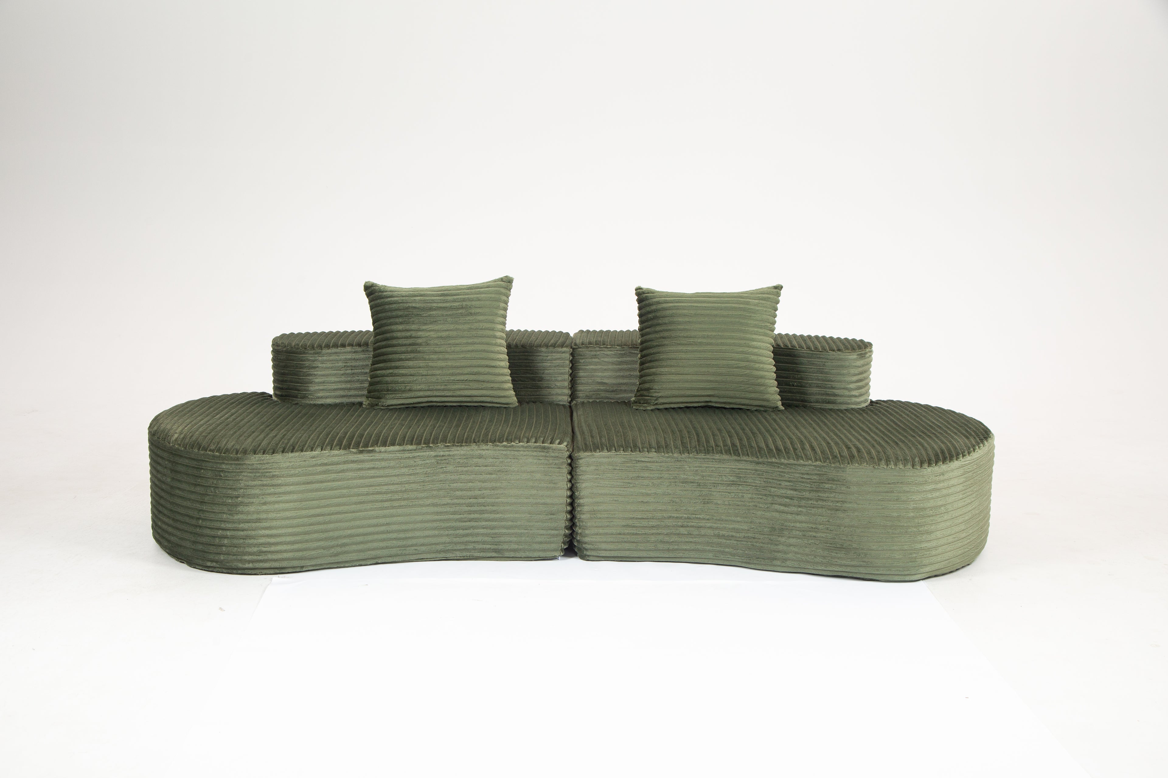 110.24" Fully Compressed Sofa in Corduroy