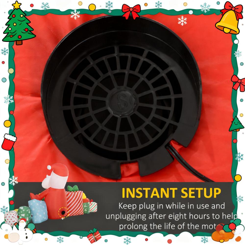 Inflatable Santa Claus and Gift Boxes for Holiday Display