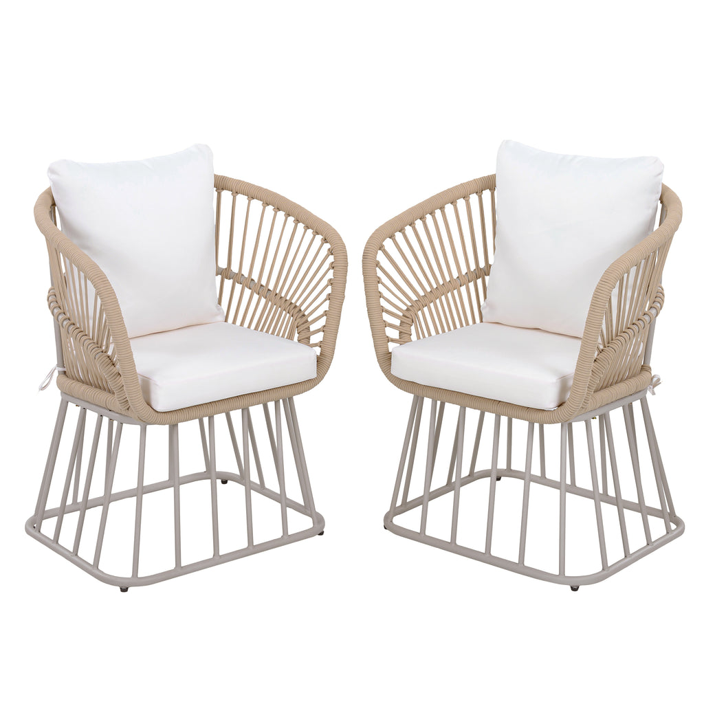 Outdoor Dining Chair MP1 - Teak Finish Wicker