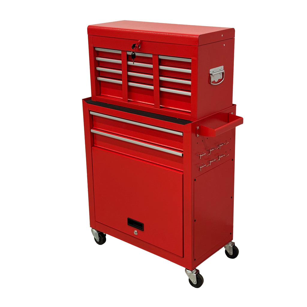 8-Drawer High-Capacity Rolling Tool Chest - Red