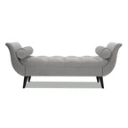 Alma Tufted Flared Arm Entryway Bench, Opal