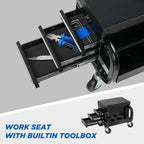 Rolling Creeper Garage/Shop Seat with Three Built-in Drawers