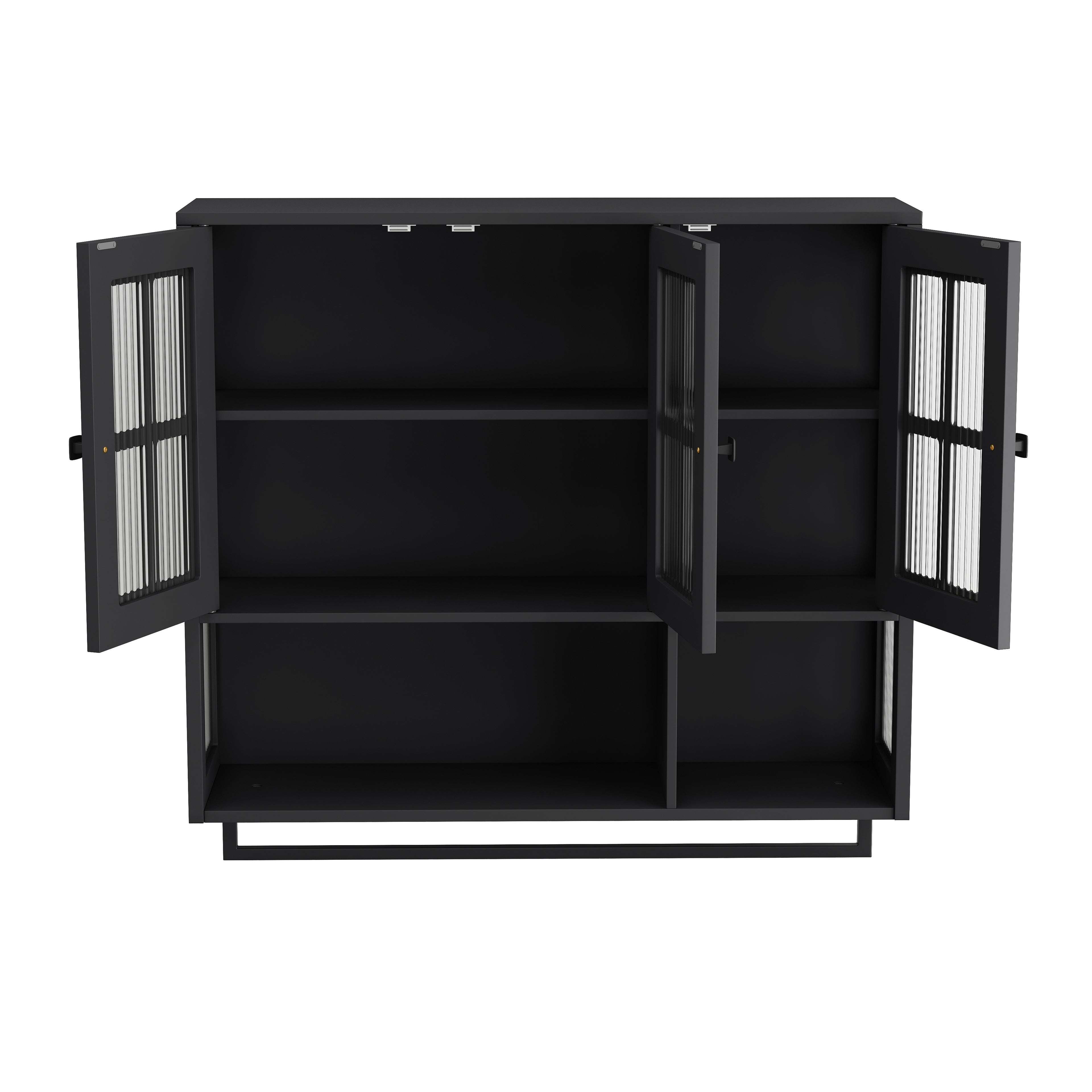 Bathroom Wall Cabinet with Open and Hidden Storage