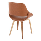 Mid-Century Modern Accent/Dining Chair Set in Zebra Wood