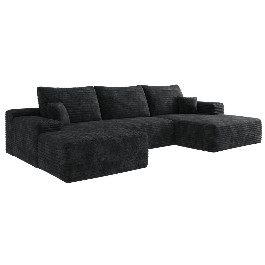 107" Cloud Sectional Sofa with Ottoman