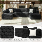 Modular Sectional Sofa with Two Movable Ottomans