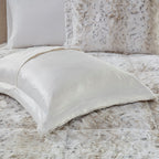 King 4PC Faux Fur Comforter Set