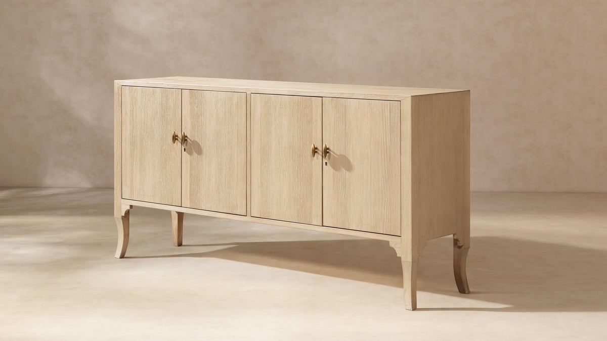 Elodie 72" Reclaimed Pine 4-Door Sideboard, Brushed