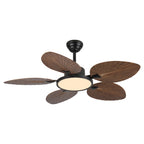 52-Inch Tropical Palm Leaf Ceiling Fan with Lights & Remote Control