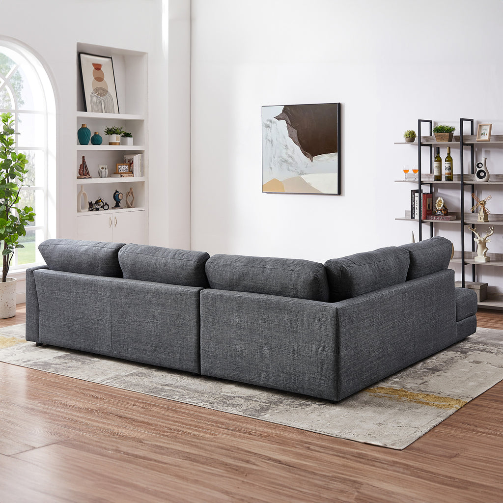 Glander Pillow Back Linen Sectional