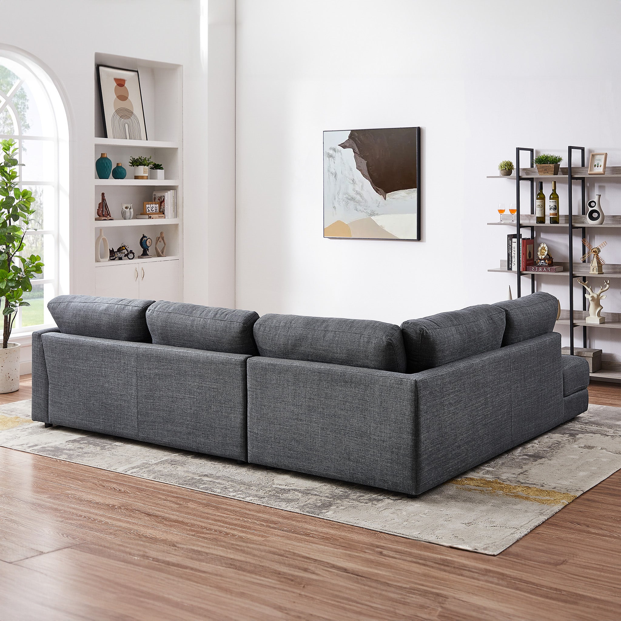 Glander Pillow Back Linen Sectional