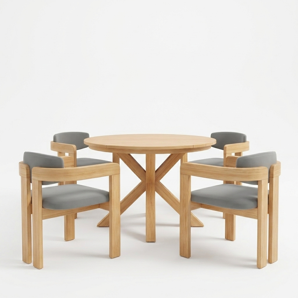 44.5 Inch Round Outdoor Dining Table