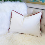 JOY Embroidered Christmas Throw Pillow