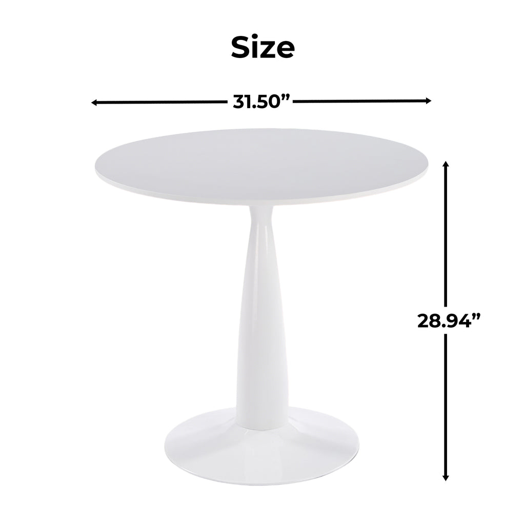 31.5 Inch Mid-Century Modern Pedestal Table