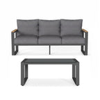 2-Piece 3-Seat Outdoor Sofa Couch Set