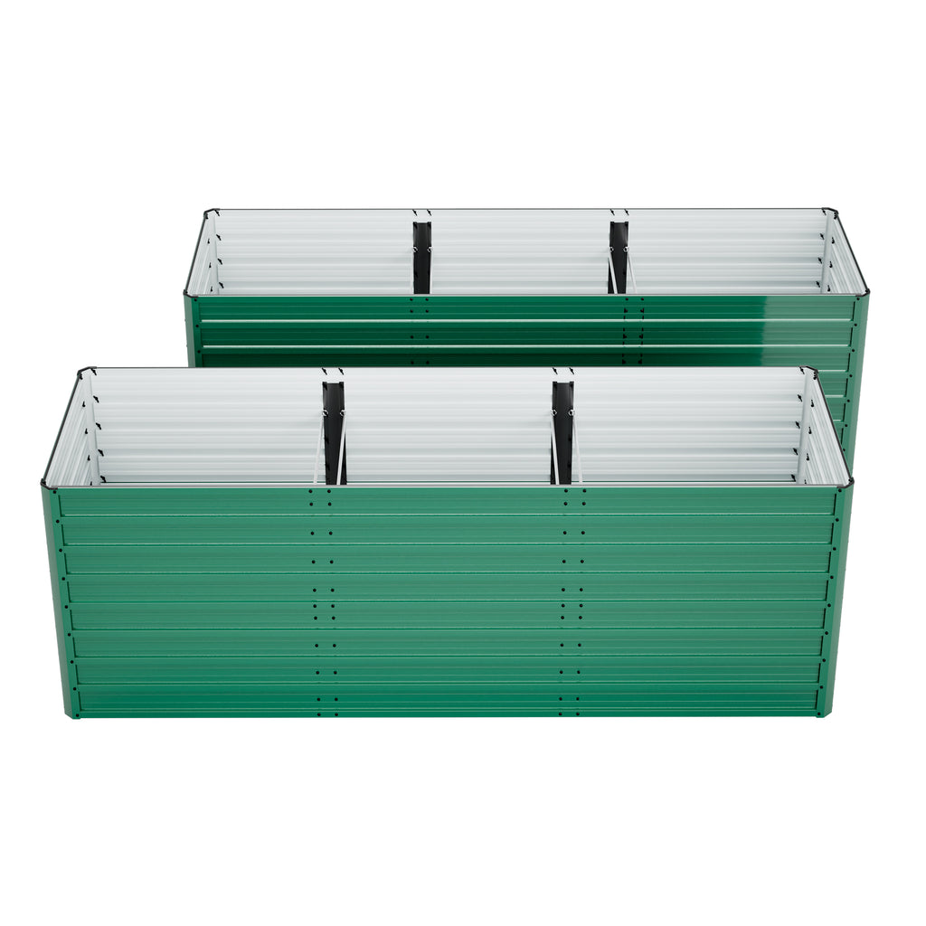 2-Pack 93.7"x31.5"x32.3" Raised Garden Bed