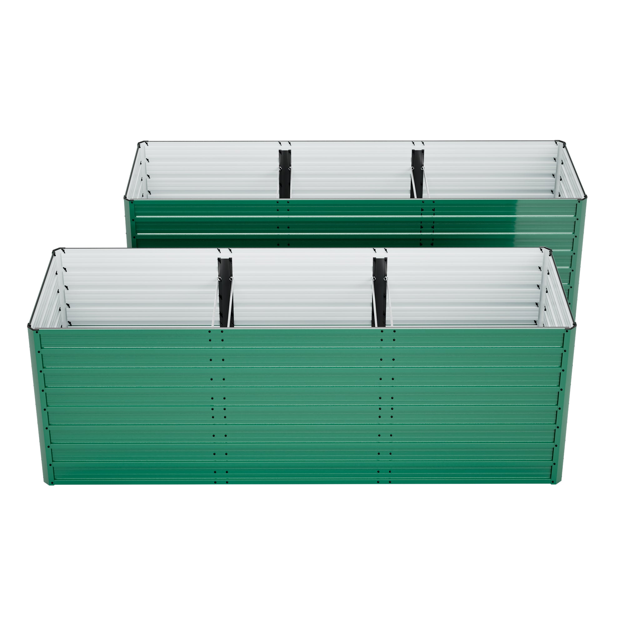 2-Pack 93.7"x31.5"x32.3" Raised Garden Bed