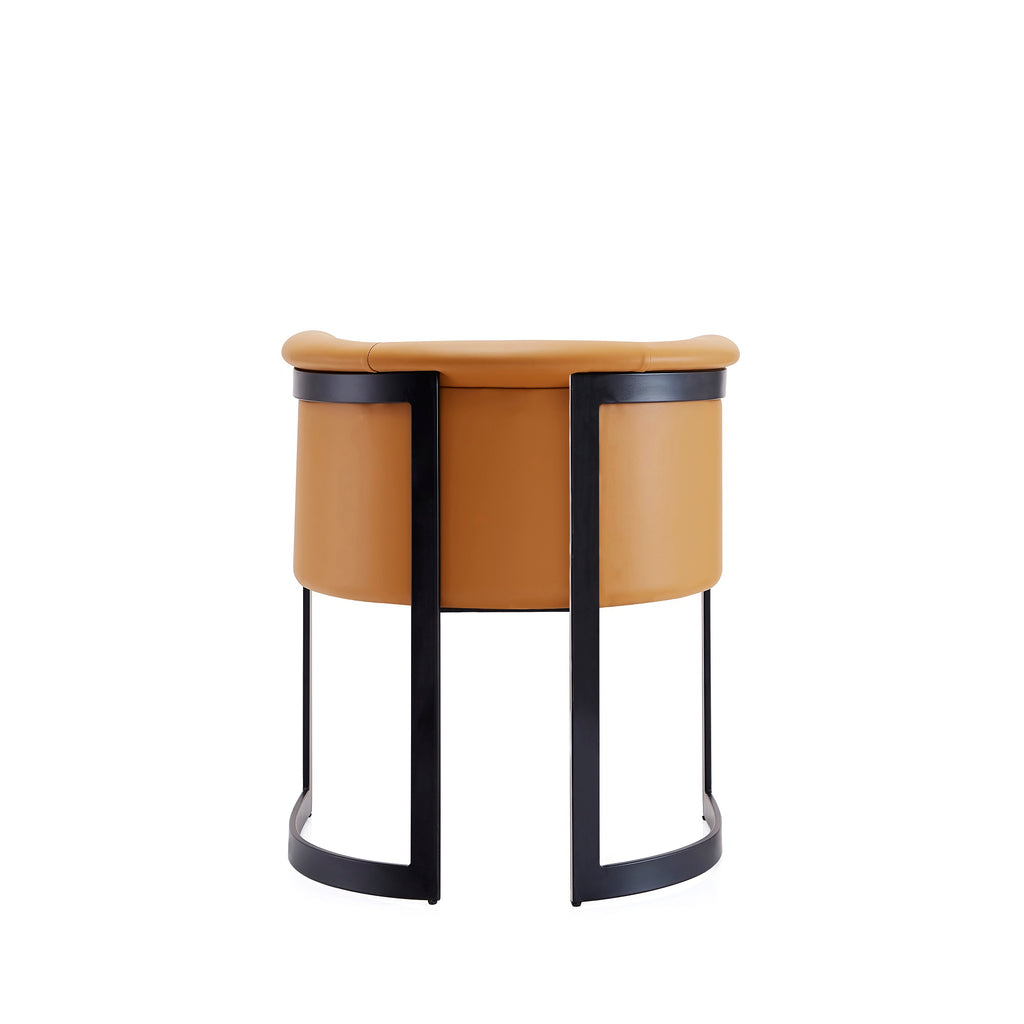 Corso Metal Vegan Leather Dining Chair in Camel