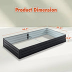 Galvanized Raised Garden Beds Outdoor - 8x4x1 ft Planter Box
