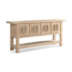 Rowan 78.5" Solid Reclaimed Pine Sideboard with Lower Shelf Heritage Light