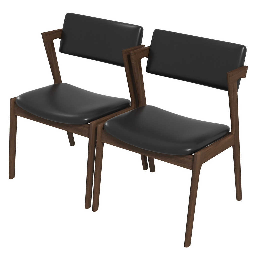 Edwin Mid Century Modern Kitchen Dining Chair (Set of 2)