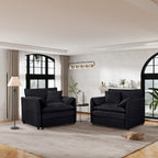Oversized Chenille Accent Chair Set of 2