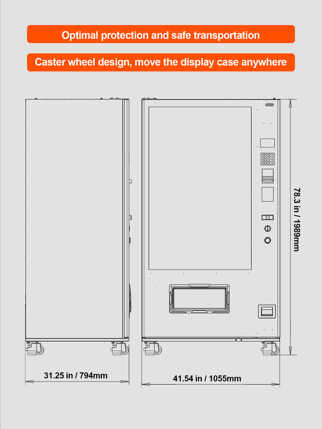 Snack & Drink Vending Machine with Credit Card Reader