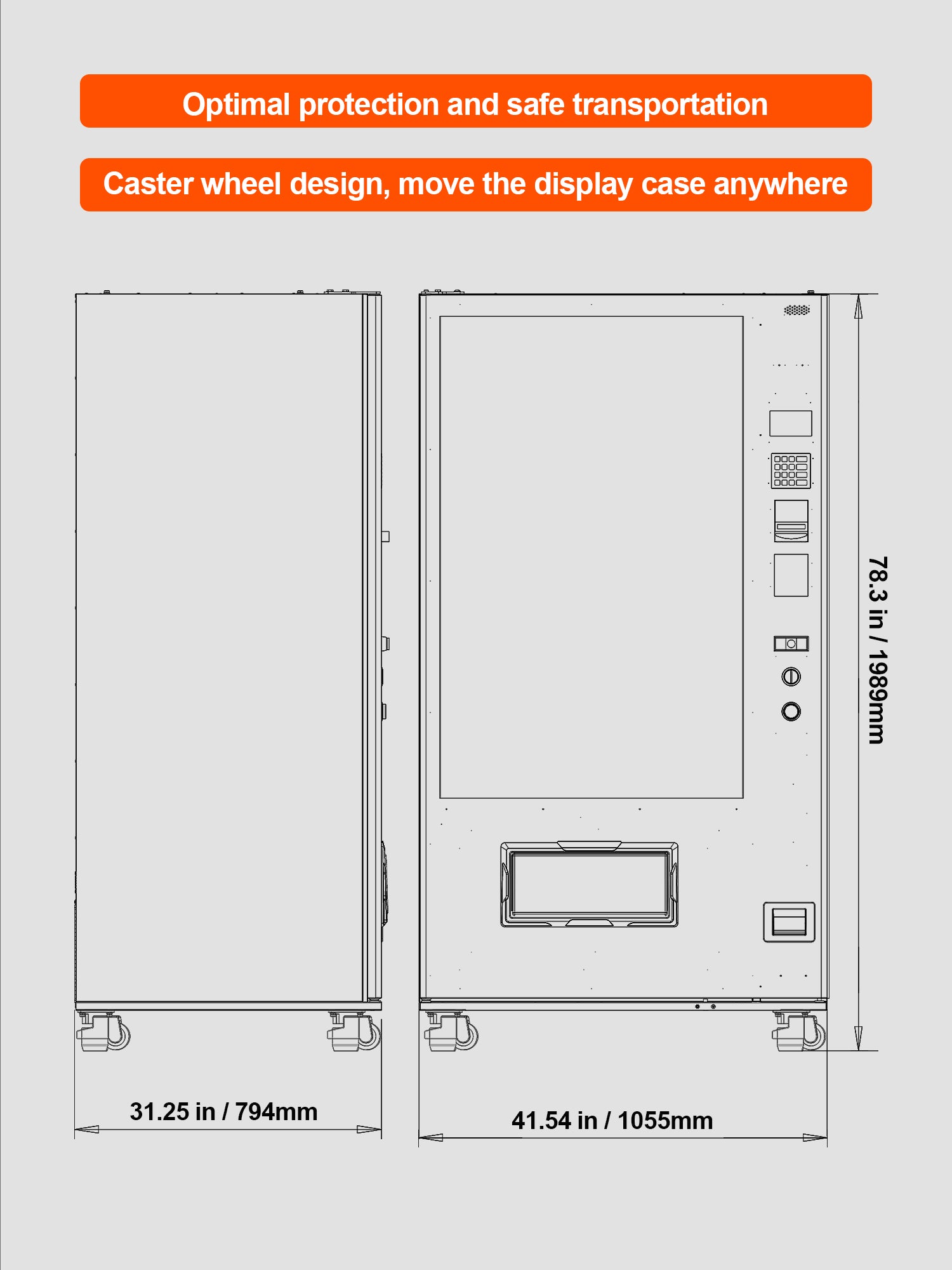 Snack & Drink Vending Machine with Credit Card Reader